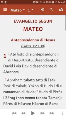 Papiamentu Bible android App screenshot 1